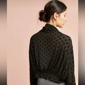 Anthropologie Black Polka Dot jacket